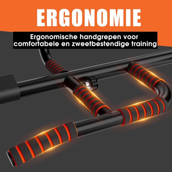 DH FitLife Reckstange, Türrahmen ohne Schrauben, verrutscht nicht mit Multi-Griffpositionen, Klimmzugstange Tür, Reckstange, Gymnastikstange, Türständer zum Einhängen, für Türrahmen, 65-92 cm
