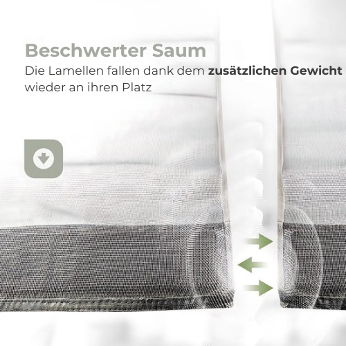 O'DADDY® - Fliegengitter Lamellenvorhang - Verstellbares Design - Fiberglas - 100x260 cm - Schwarz