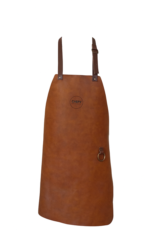 Crowd Cookware Lederschürze - Farbe Cognac - 80 x 45 cm