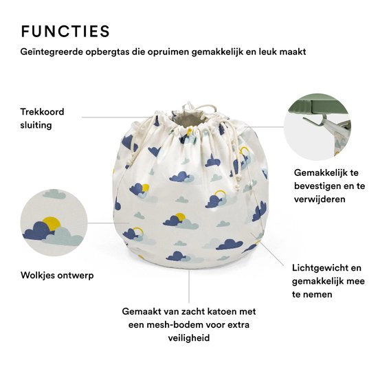 Stokke® MUtable™ V2 Aufbewahrungstasche aus Baumwolle – Clouds