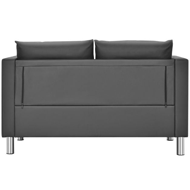 Coast Zweisitzer-Sofa - 120x60x62,5 cm - Leder - Grau