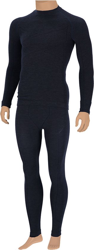 Xtreme Thermo Tights Men - Merinowolle - Navy Melange - Größe M