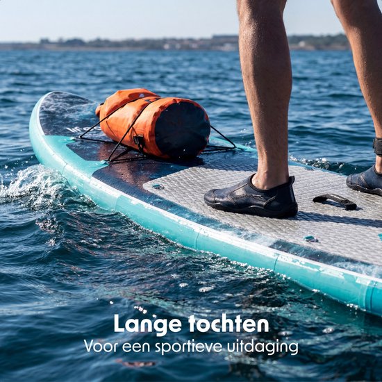 LifeGoods SUP Board Touring - 165 KG Belastbarkeit - 365 x 76 cm - Aufblasbar - Komplettes SUP Paket - Dunkelblau
