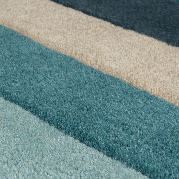 FLAIR RUGS Collage Wollteppich 150x240 cm - Teal