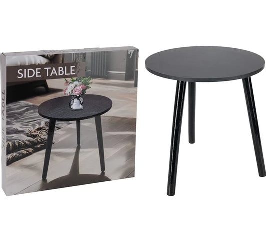 Trends 4 you Beistelltisch 40 cm - Schwarz - Tischplatte aus MDF - Beine aus Holz - 40 x 41 cm