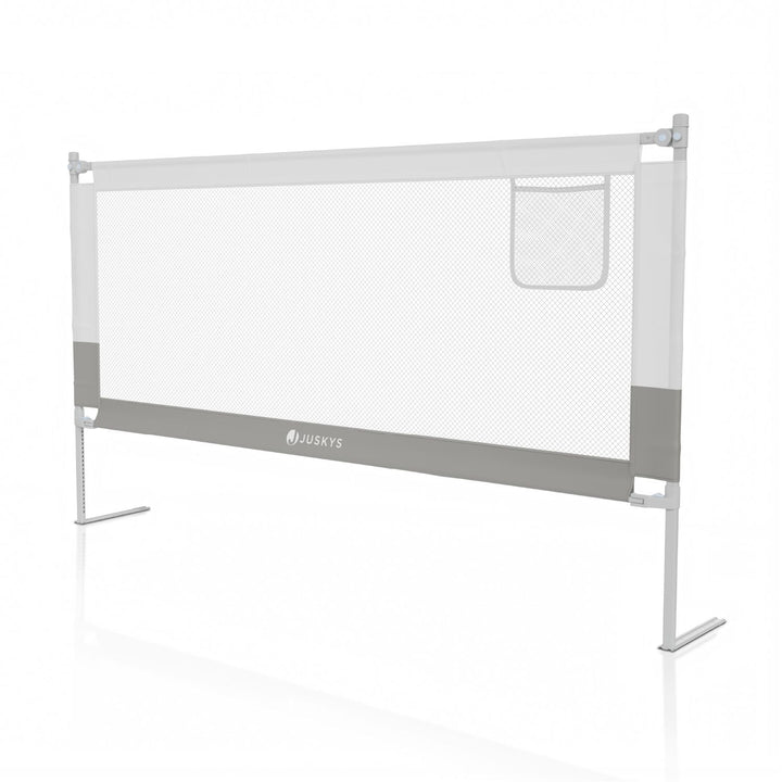 Juskys Jaron Bettgitter für Babies - Grau - Höhenverstellbar - 180 cm x 71-101 cm