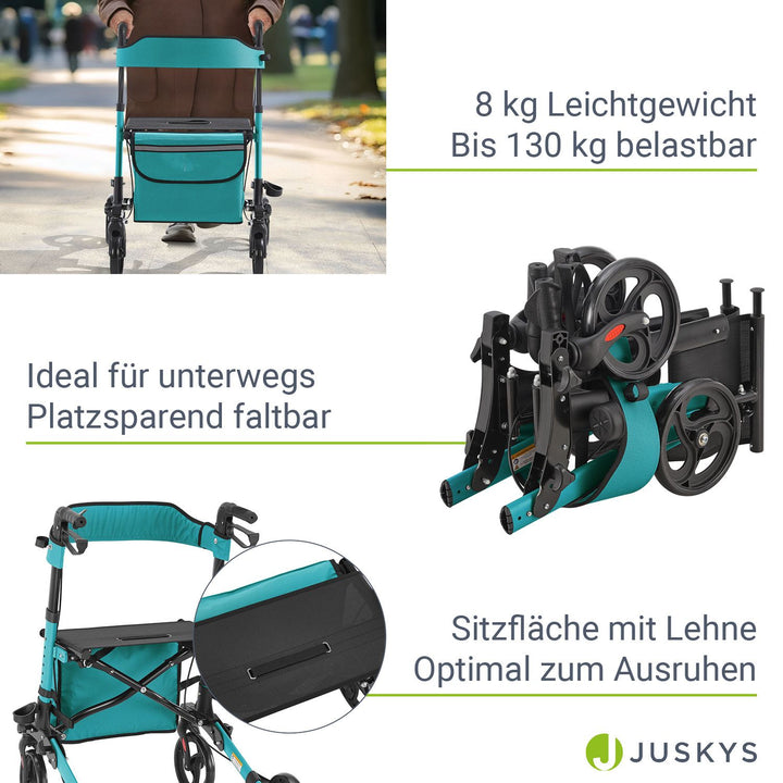 Aluminium Rollator Vital mit Sitz - leicht & faltbar