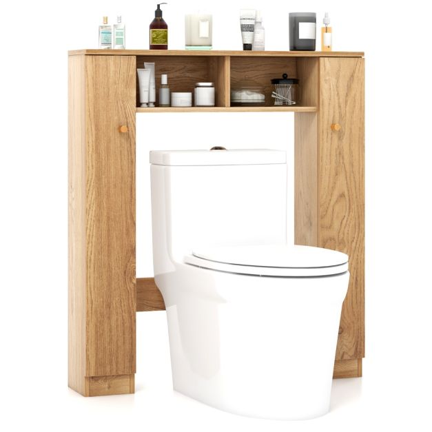 Cost Toilettenschrank mit Doppeltür - Holz - Braun - 87,5x18x98 cm