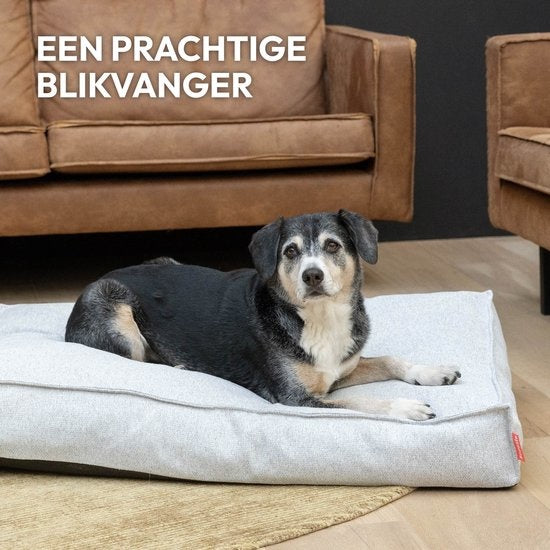Snoozle Orthopädischer Hundekorb - Weiches und luxuriöses Hundekissen - Hundebett - Waschbar - Hundekörbe - 120 x 90 cm - Stormy Grey