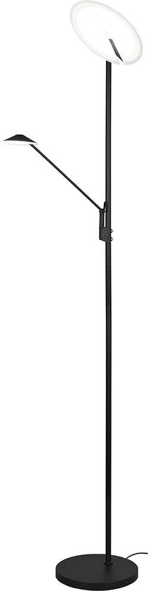 Trio leuchten Brantford - LED Stehleuchte - 36.5W - Farbe einstellbar - Dimmbar - Rund - Schwarz - Aluminium