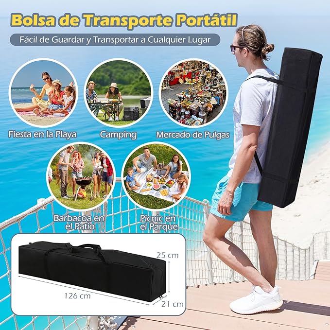 Coast Faltbares Partyzelt 3,95 × 3,95 m – Pop-up-Pavillon mit Belüftungsdach, 3 Höhenstufen, UV-Schutz und Tragetasche – Grau