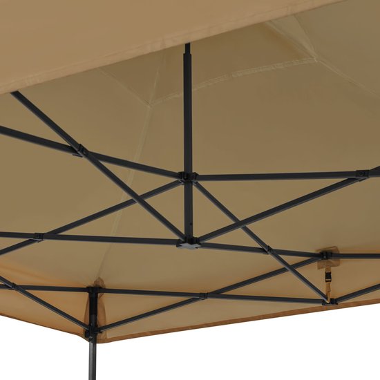 VONROC Partyzelt - 3x3 m - Premium easy-up Partyzelt - Modulares Design - Faltbar - Wasserdicht - Stahlrahmen - 50+ UV Schutz - Inklusive Aufbewahrungstasche - Beige