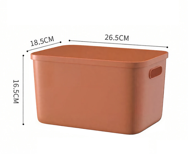 SNSP Aufbewahrungsboxen mit Deckel, 4-teilig – Multicolor – 26,5 x 18,5 x 16,5 cm – 8 l