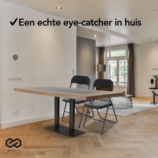 Infinity Goods Klapstoel - Vouwstoel - Eettafelstoel - Opklapbare Stoel - 43 x 47 x 80 CM - Stoel - Zwart