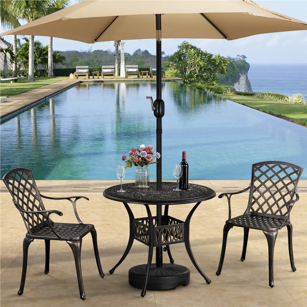 Yaheetech Sonnenschirmhalterung - Befüllbar mit Wasser/Sand - 22 kg - 50 cm - Universal Schirmhalterung - Schwarz
