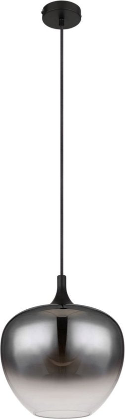 Globo Pendelleuchte Maxy - Schwarz - Rauchglas - Ø29 cm - E27-Fassung - Verstellbar & dimmbar Produktbeschreibung