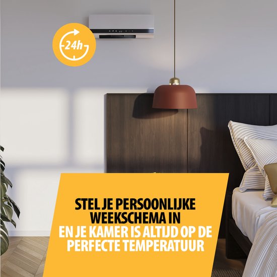 Tristar KA-5210 Keramischer Elektroherd - 2000W - mit Timer, Fernbedienung & Ventilatorfunktion - Wandmontage - energieeffizient