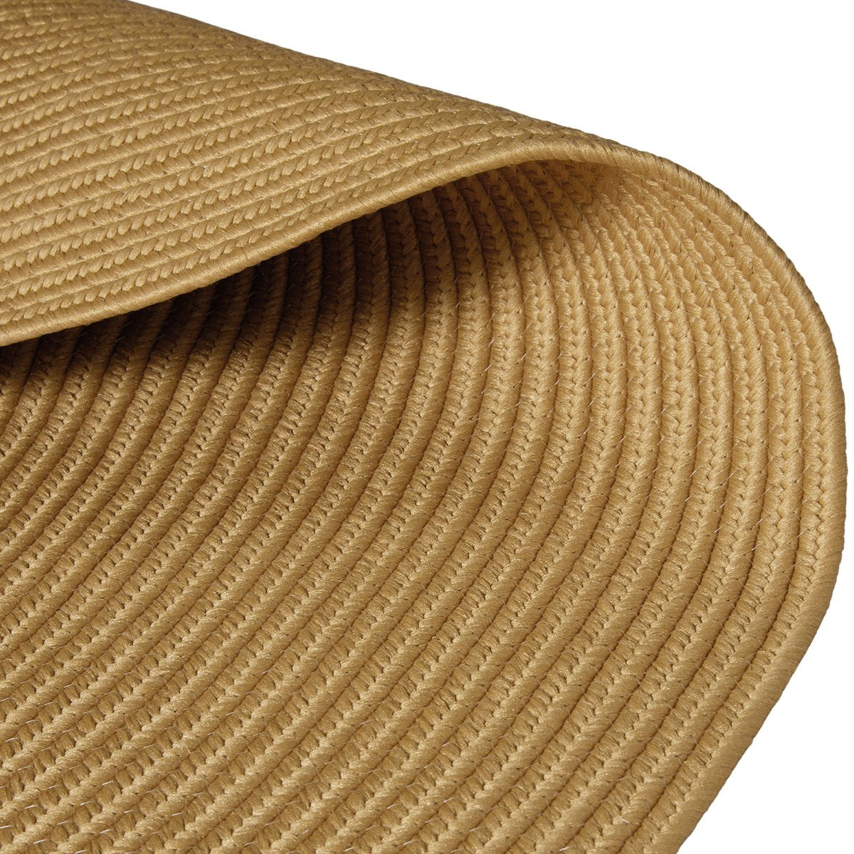 tectake® Flechtteppich Raya - Ø 160 cm - Jute-Look braun