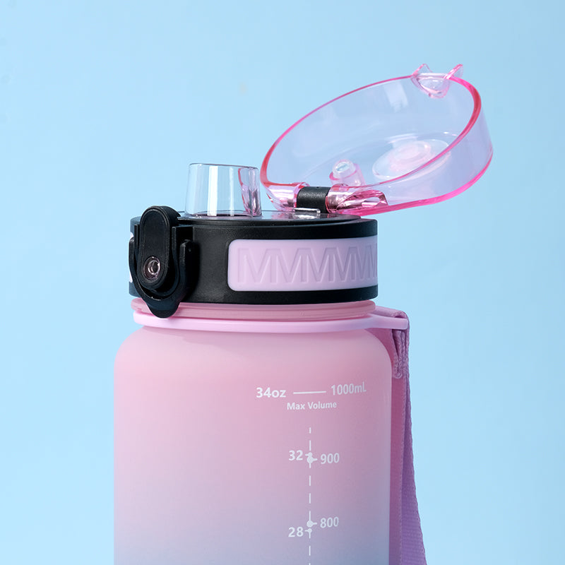 Jordan & JUDY Tritan-Sporttrinkflasche – 1000 ml – rosa Farbverlauf