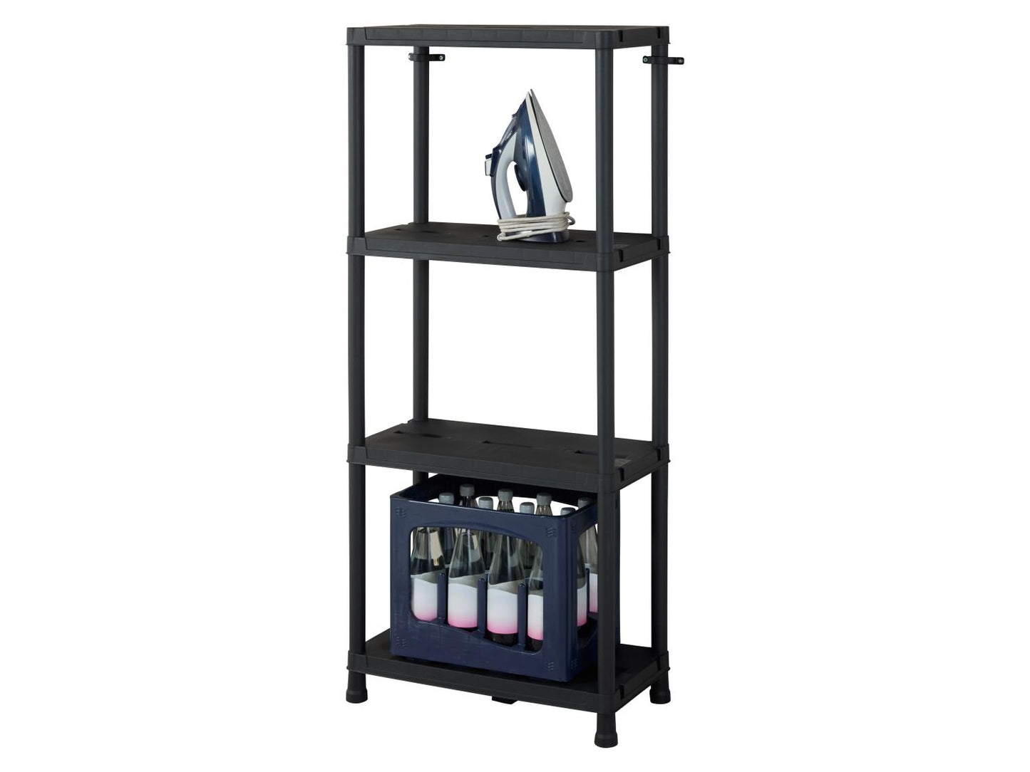 Livarno offener Schrank – 60 x 138 x 30 cm – Schwarz – 125 kg Tragkraft