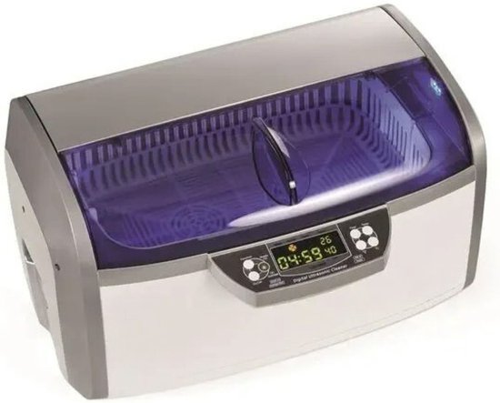 Perel Ultraschallreiniger 6 L - Entgasungsfunktion - Ablassventil - Einstellbarer Timer und Temperatur - Abnehmbarer Korb und Uhrenhalter - Professioneller Einsatz - 310 W, 35 kHz - Weiß