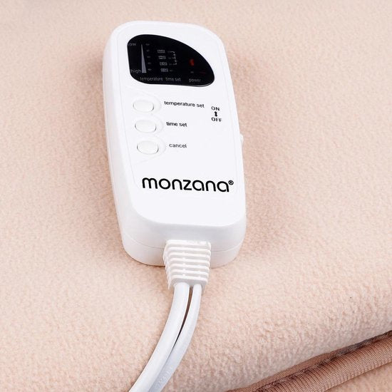 Monzana Wärmedecke - Electric Fleece 150x80cm 5 Stufen - Creme