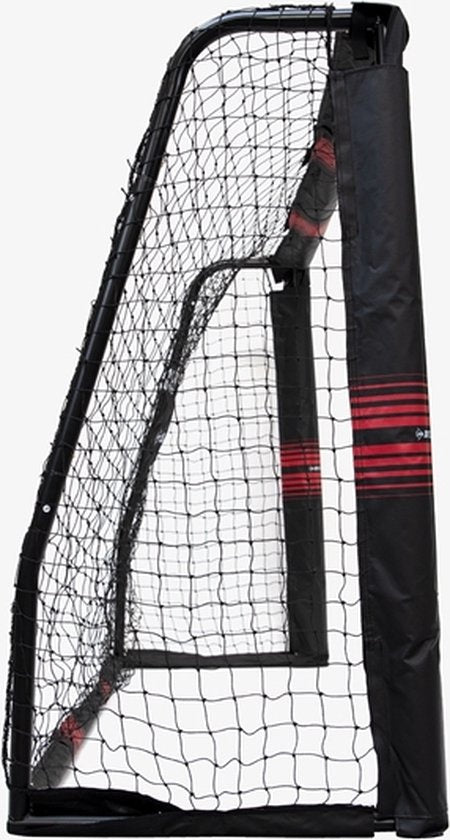 Dunlop Voetbaldoel - Voetbal Goal 240 x 160 x 85 cm - Voetbalgoal Groot - Buitenspeelgoed voor Kinderen en Volwassenen - Snelle Montage - Voetbal Training Doel - Metaal - Zwart/ Rood