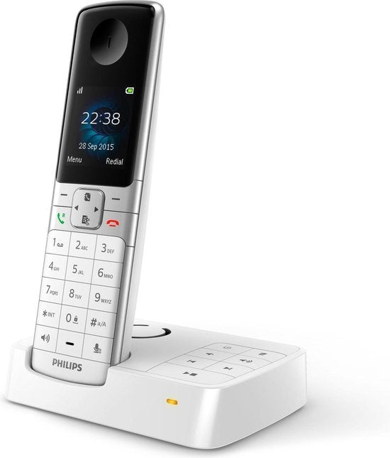Philips - D6351W - Kabelloses Telefon mit Anrufbeantworter - Telefonbuch mit bis zu 100 Namen - Rufnummernerkennung - Weiß