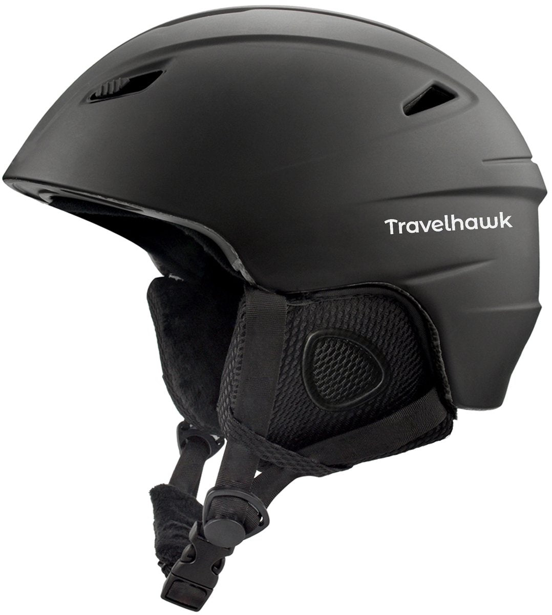 Travelhawk Ski- und Snowboardhelm, Unisex – Schwarz – S/M & L/XL