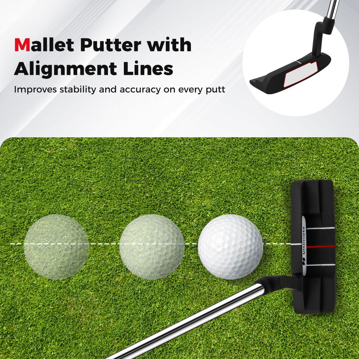 Coast Portable Ladies Golf Set 15-teilig - Rechtshänder - Rot - Tasche 87 cm, Regenhülle 126 cm