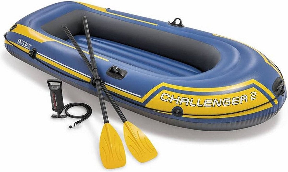 Intex Challenger 2 aufblasbares Boot - 2 Personen - blau/gelb