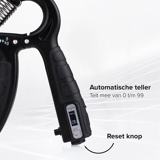 Verstellbarer Handtrainer - 2er-Set - 5 bis 60 KG - Fingertrainer - Handpresse - Griff-Trainer - Schwarz
