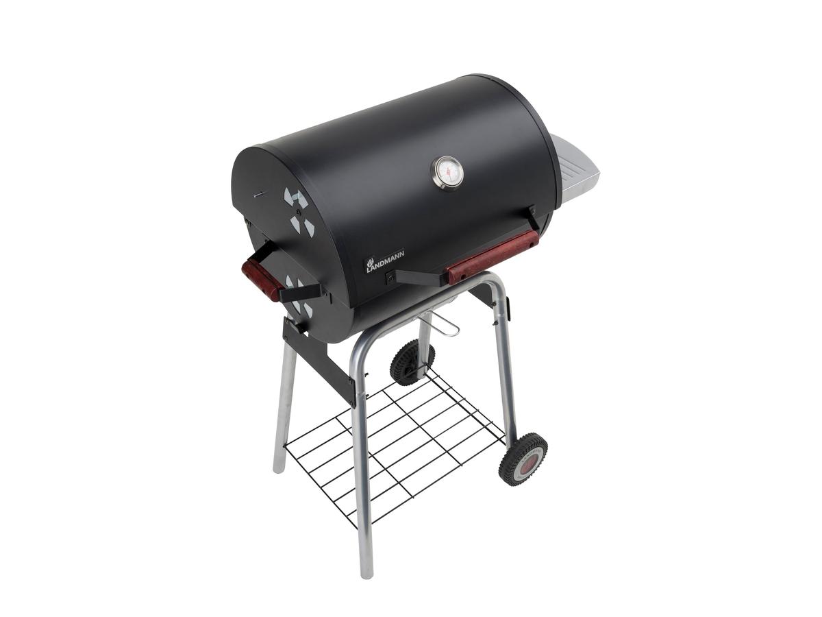 Landmann Black Taurus 440 Holzkohlegrill – Robustes Design – Große Grillfläche