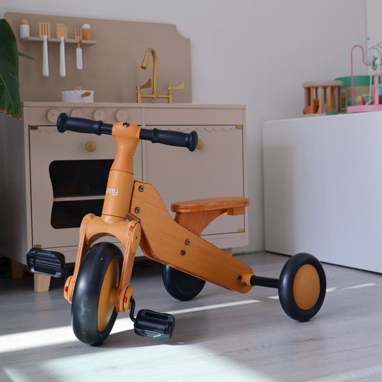 Sunny Walker 2-in-1 1000 Laufrad aus Holz – Ab 2 Jahren – Walker Trike – Verstellbarer Sattel – FSC Mix