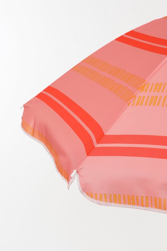 Mica Decorations Stripe Strandschirm – H 180 x Ø 160 cm – Hellrosa