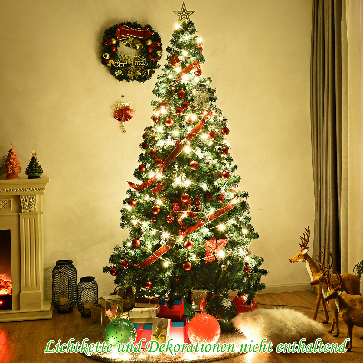 Künstlicher Weihnachtsbaum Coast mit Metallsockel - 210cm - Grün