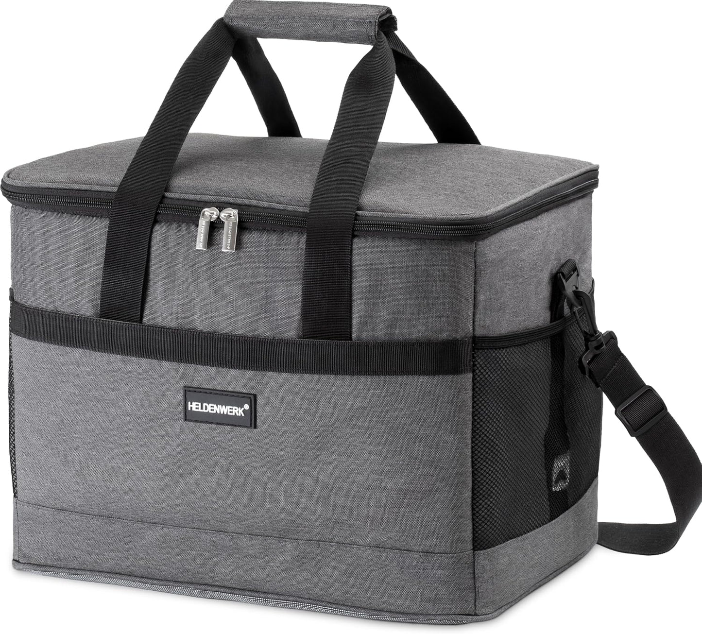Heroic Kühltasche - 30L - 12 Stunden - 7 Fächer - Grau