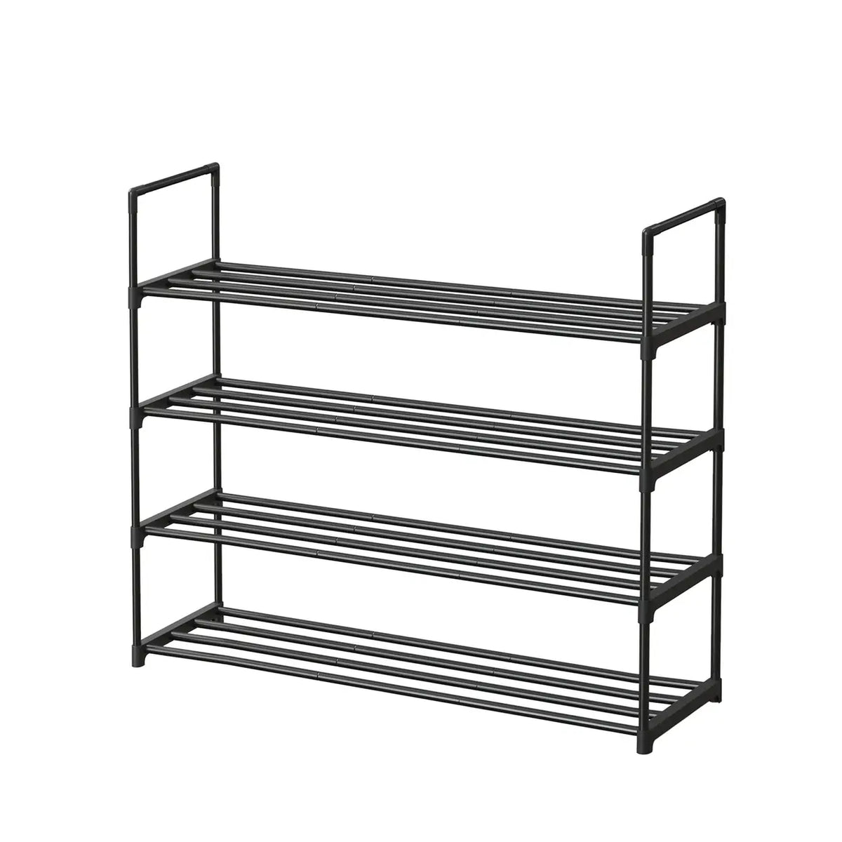 JOYFURNOS Schuhregal, 4-stöckig – schwarz – 30 × 92 × 74 cm
