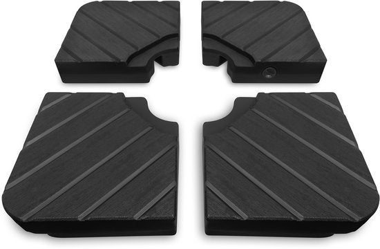 VONROC Sonnenschirmfliesen – für Schwebeschirm – 40 x 40 cm – befüllbar – 4er-Set