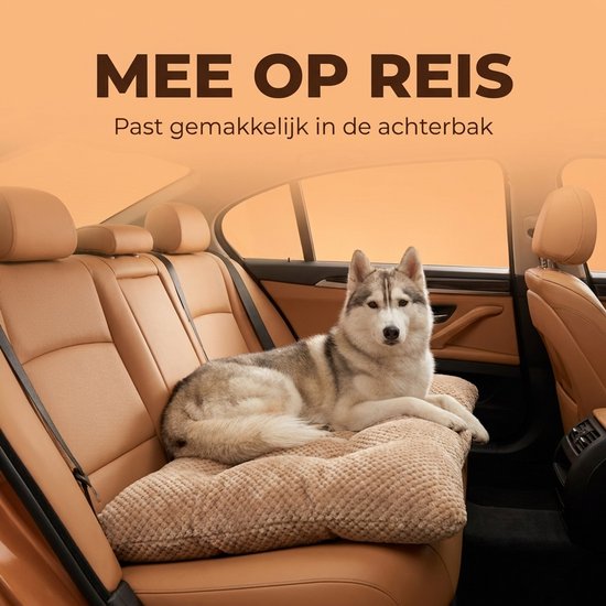 Hundekissen 100 x 70 cm – XXL-Liegeplatzkissen – Braunes Hundebett – Großes Tierkissen – Luxuriöse Hundematte