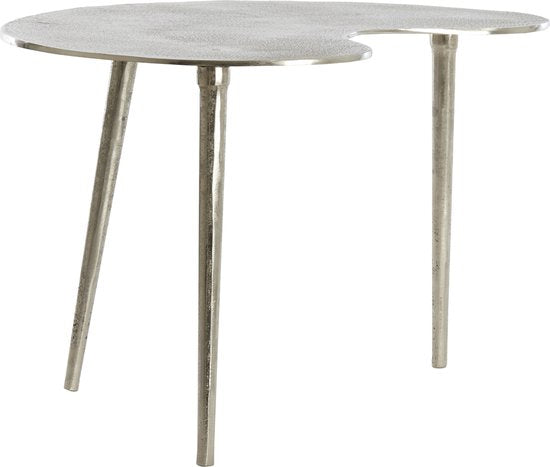 Light & Living Beistelltisch „Linos“ aus Bio-Holz, 67 x 49 cm – Nickel