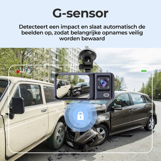 Denver Dashcam - Dashcam für Auto - Front- und Innenraumkamera - Full HD - 120° Weitwinkel - Schleifenaufzeichnung - G-Sensor - CCT2500