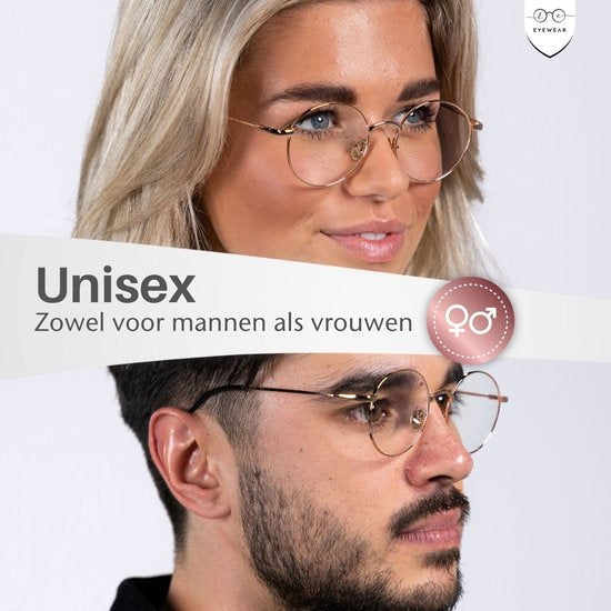 LC Eyewear Computerbrille - Blaulichtbrille - Blaulichtbrille - Displaybrille - Metall - Unisex - Rose Gold