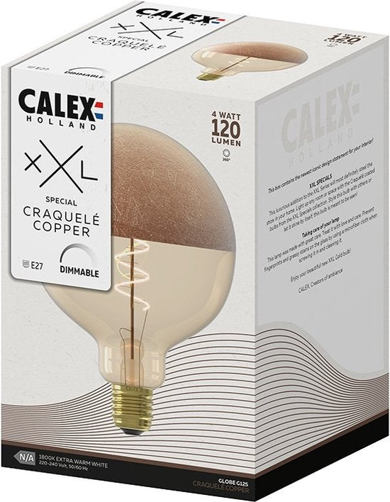Calex XXL Specials LED-Lampe G125 - E27 - 120 Lm - Kupferspirale