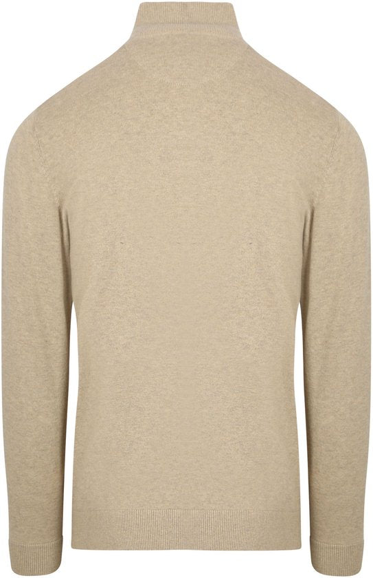 McGregor Half Zip Pullover Merinowolle Struktur Sand - Größe S - Männer - Pullover