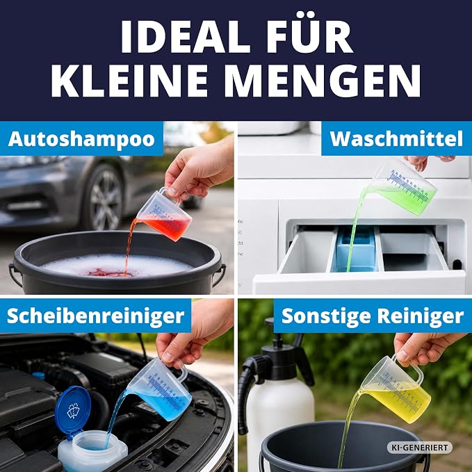 LICARGO Messbecher 100 ml – 2-ml-Skala – BPA-frei – spülmaschinenfest