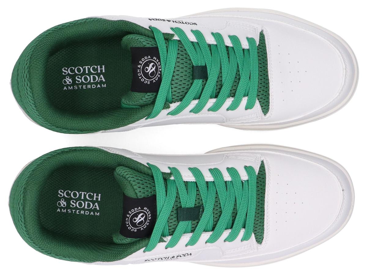 Scotch & Soda Crout Sneaker – Weiß-Grün – Größe 44