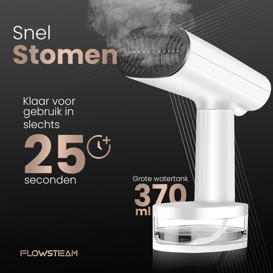 FLOWSTEAM® Luxury Clothes Steamer - Hand Steamer - Steamer Clothes - Snow White Edition