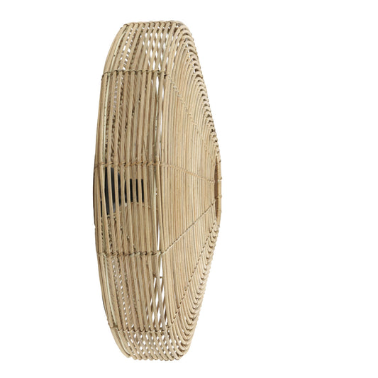 Light & Living Wandleuchte Mataka – Ø 60 cm – Geflochtenes Rattan in Natur/Braun – Moderne runde Wandleuchte für stimmungsvolle Lichteffekte – Ohne Leuchtmittel – E27-Fassung
