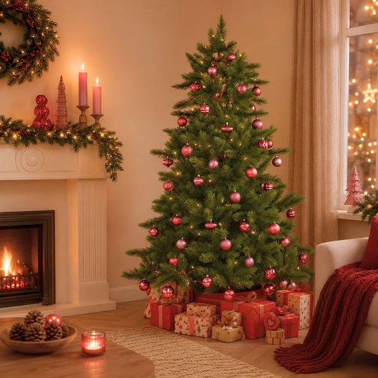 Triumph Tree Wyoming Weihnachtsbaum-Serie – Weihnachtsdekoration für zu Hause mit dichten Tannenzweigen – Kunstbaum mit realistischen PVC-Hartnadeln – Grüne Fichte – H 230 x Ø 165 cm